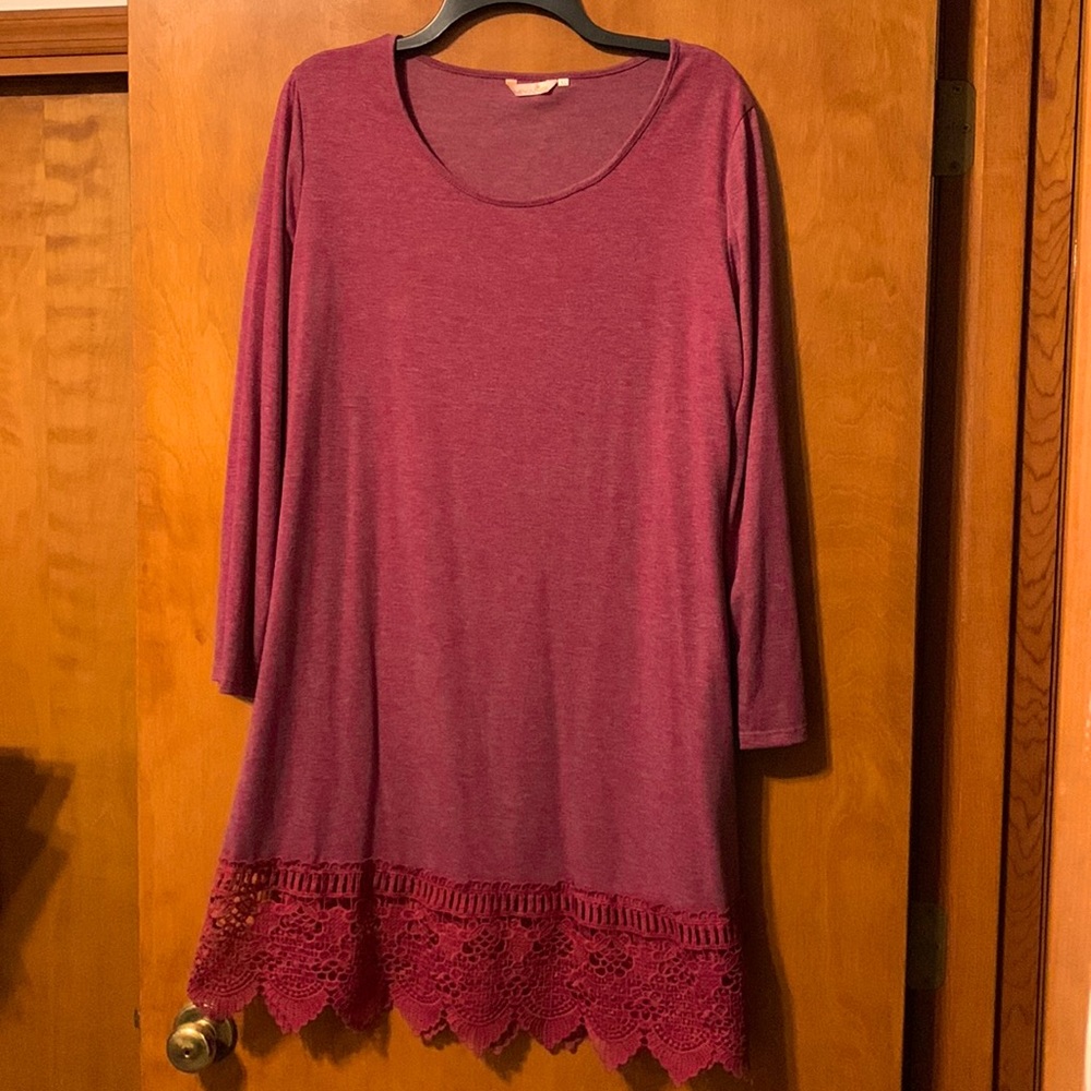 Light weight Burgundy sweater dress